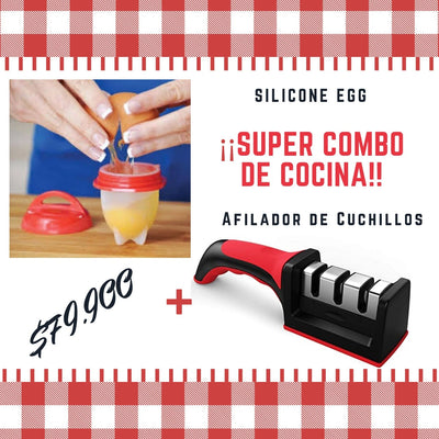 Combo Hogar (Afilador de cuchillos + Silicone EGGS)