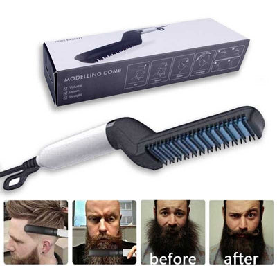 Men's Styler (plancha Cepillo para hombre alisa y peina barba y cabello)